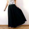 sukně dlouhá půlkolo úplet černá (7)