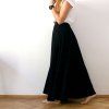 sukně dlouhá půlkolo úplet černá (22)