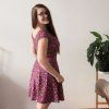 šaty půlkolo kr.rukáv vyšívané kvítky vínová (3)