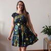 šaty půlkolo kr.rukáv hvězdná noc starry night letní (16)