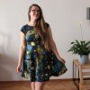 šaty půlkolo kr.rukáv hvězdná noc starry night letní (9)
