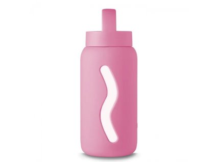 sklenena lahev muuki 500 ml mini flamingo pink (1)