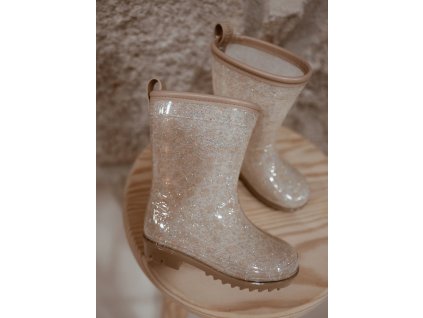 MRS. ERTHA Detské dievčenské trblietavé gumáky BUDS