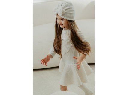 Detský turbánik zateplený white