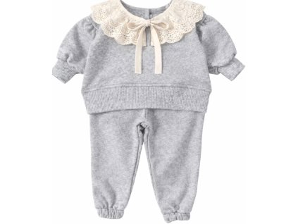 MIME Sivá tepláková súprava s odnímateľným golierom