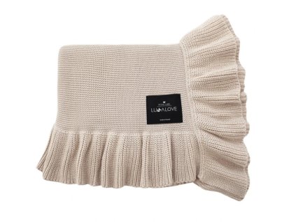 Lullalove Bambusová dečka s volánikom Béžová