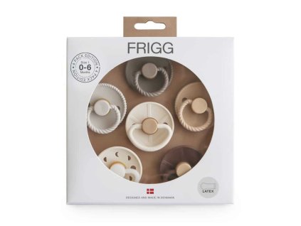 A ŠESŤBALENIE OKRÚHLYCH CUMLÍKOV FRIGG EARTHY WONDER, 0-6M, KAUČUK
