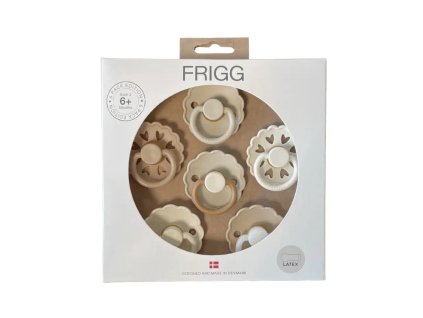 A ŠESŤBALENIE OKRÚHLYCH CUMLÍKOV FRIGG CINNAMON CHARM, 6-18M, KAUČUK