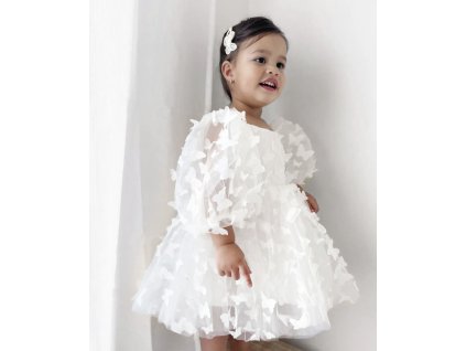 DOLLY šaty motýle white