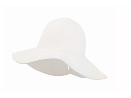 Mušelínový klobúk white
