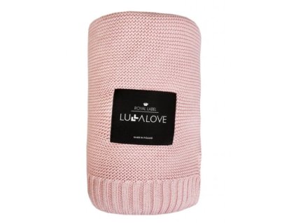 Lullalove Bambusová dečka Púdrová Ruž - Klasický úplet