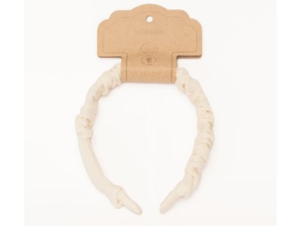 MRS. ERTHA Mušelínová Riasená Čelenka na Vlasy -VANILLA