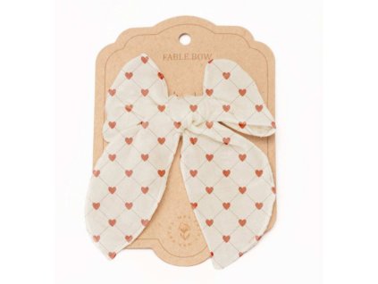 MRS. ERTHA Mašľa do vlasov z bavlny Hearts