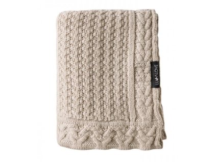 Lullalove dečka z vlny Merino vzor Keksík - Premium Béžová
