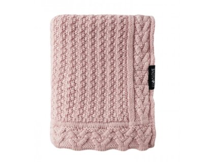 Lullalove dečka z vlny Merino vzor Keksík - Premium Púdrová Ruž