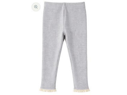 Rebrované legíny - sivá melanž