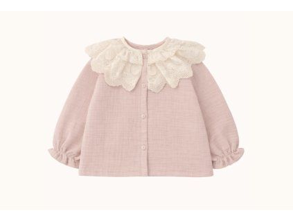 BASIC SPRING mušelínová košeľa pink