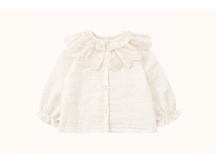 BASIC SPRING mušelínová košeľa cream