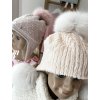 Zimná čiapka s prírodnou kožušinkou 2farby