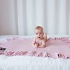 Bambusová dečka s volánikom Púdrová ruža