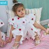 Súprava mušelín vyšívané STRAWBERRY