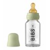 BIBS BABY BOTTLE fľaša – 1x sklenená fľaša 100% prírodný kaučuk, 110ml „SAGE“