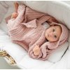 Lullalove dečka z vlny Merino vzor Keksík - Premium Púdrová Ruž