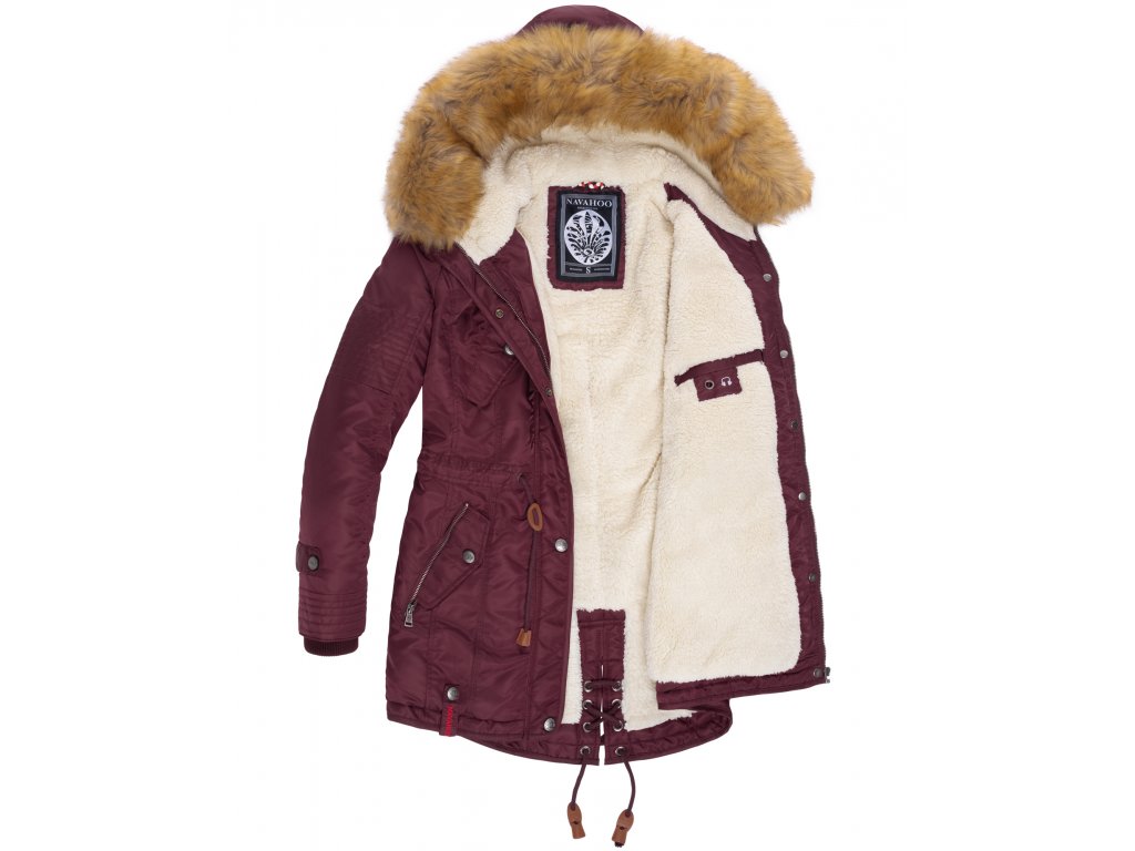 Dámská zimní bunda s kapucí La Viva Navahoo - WINE