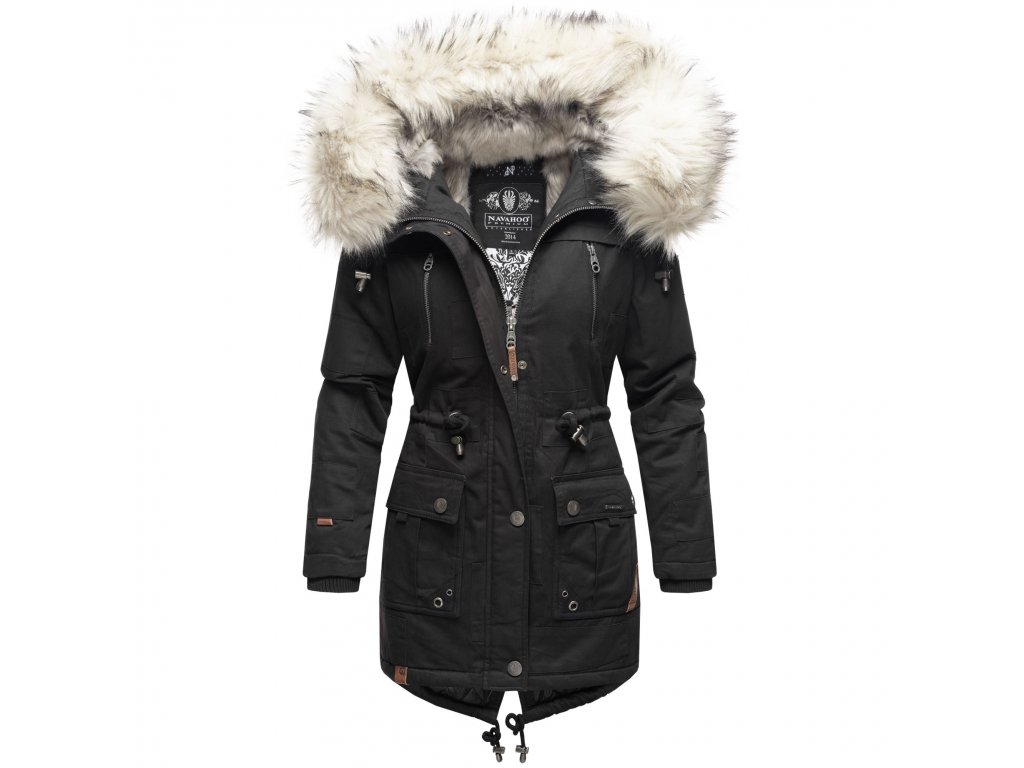 Dámská zimní bunda - kabát Honigfee Navahoo - BLACK