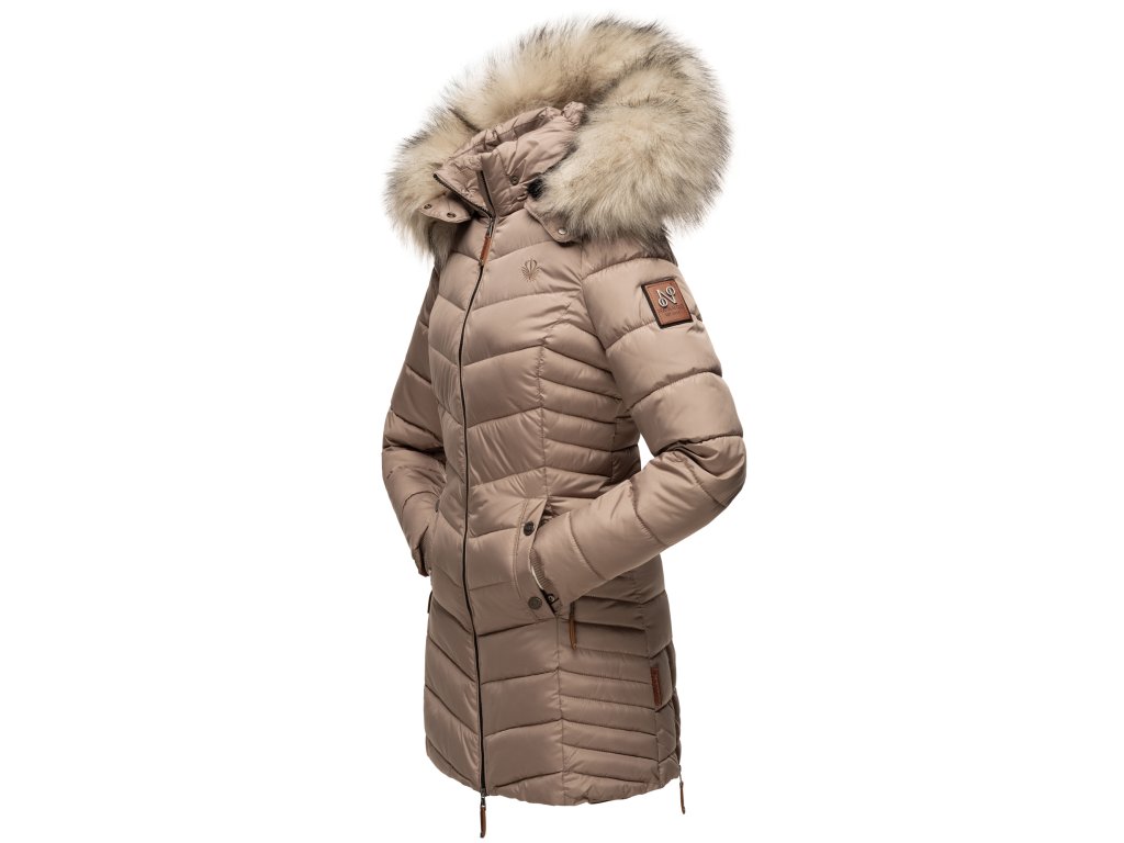 Dámská zimní bunda - kabát Nimalaa Navahoo - TAUPE GREY