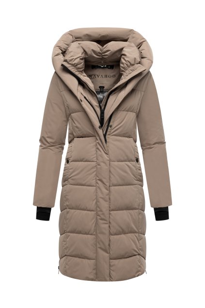 Dámský zimní prošívaný kabát Navahoo Laubzauber - TAUPE GREY