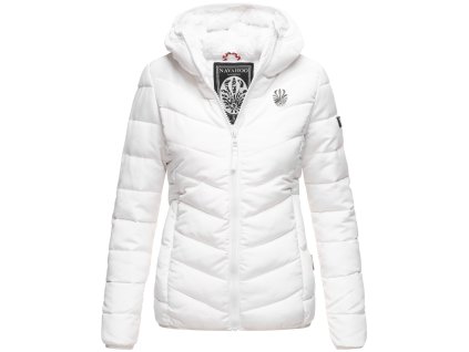 Dámská zimní bunda s kapucí ELVA N-W-165 Navahoo - WHITE