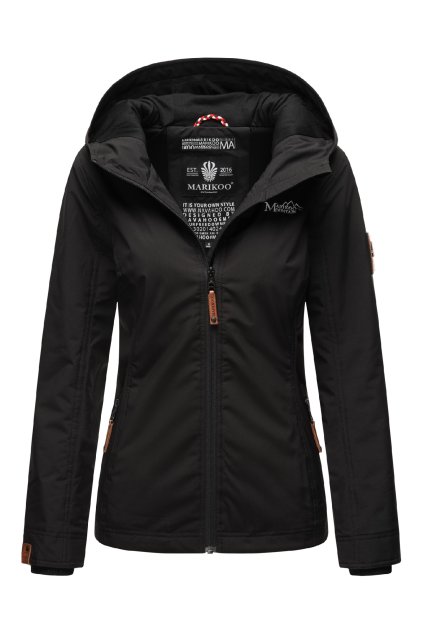 Marikoo Brombeere dámská přechodová bunda s kapucí - BLACK