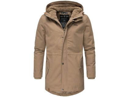 Zimní kabát / pánská zimní dlouhá bunda Manakaa Marikoo - LIGHT BROWN