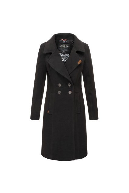 Dámský zimní kabát Wooly Navahoo - Černá (BLACK)