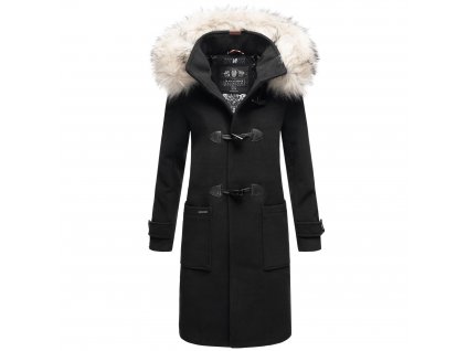 Stylový dámský kabát zimní Oksana Navahoo - BLACK
