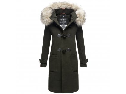 Stylový dámský kabát zimní Oksana Navahoo - DARK GREEN