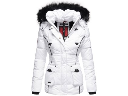 Dámská zimní bunda s kapucí Vanilla Marikoo - WHITE