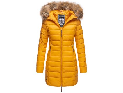 Dámská zimní bunda s kapucí ROSE 110 Marikoo - YELLOW