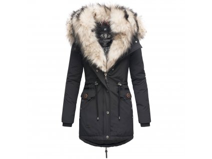 Dámská zimní bunda s kožíškem Sweety Navahoo - BLACK