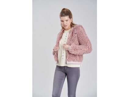 Dámská zimní chlupatá bunda Puderzuckerwolkchen Marikoo - ROSE