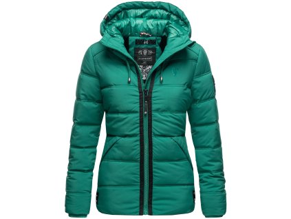 Dámská zimní bunda s kapucí Liebeswolke Marikoo - TURQUOISE