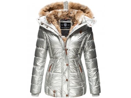 Dámská zimní bunda s kapucí NEKOO Marikoo - SILVER