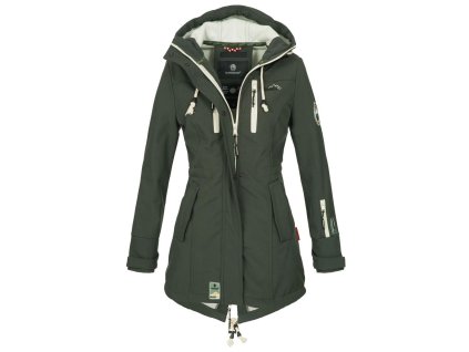 marikoo zimtzicke damen lange softshell jacke b614 gruen groesse m gr 38