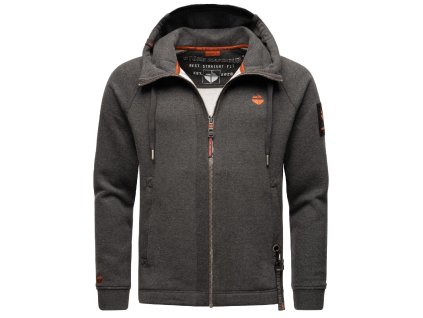 Pánská mikina s kapucí Finn Luca Stone Harbour - DARK GREY MEL