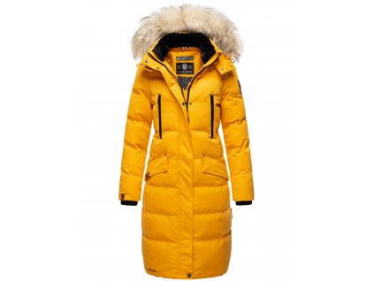 Dámská dlouhá zimní bunda Schneesternchen Navahoo - YELLOW