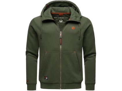 Pánská mikina s kapucí Jacobi Jamie Stone Harbour - DARK OLIVE