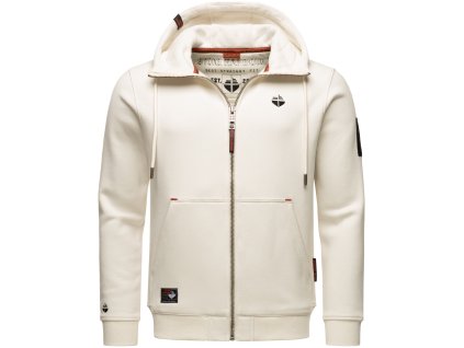 Pánská mikina s kapucí Jacobi Jamie Stone Harbour - WOOL WHITE