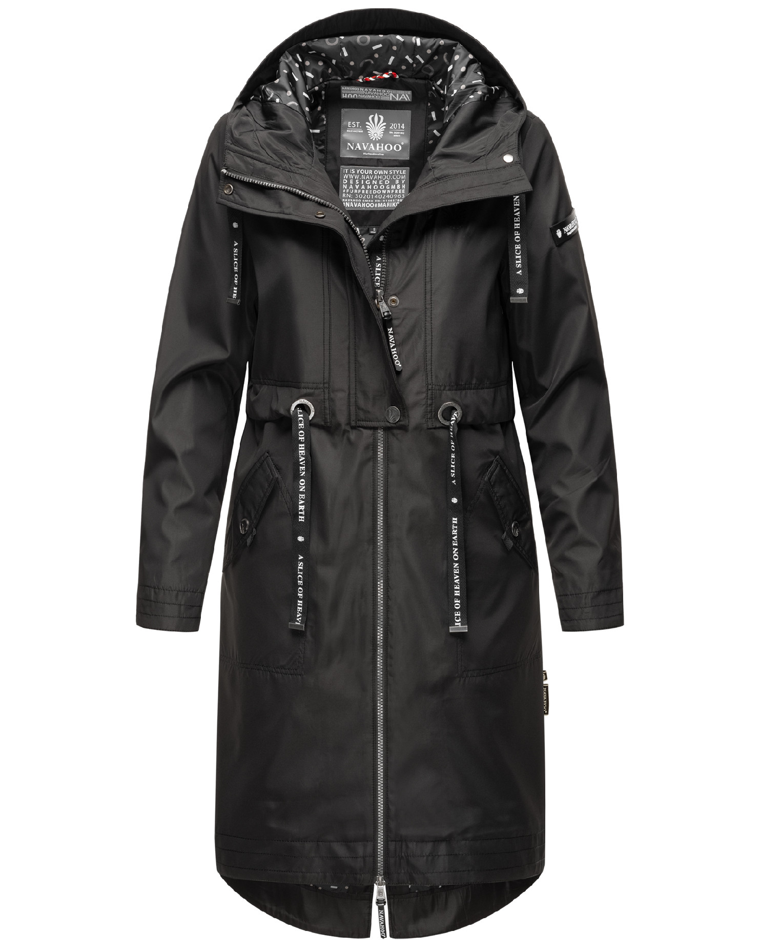 Dámský kabát s kapucí Josinaa Navahoo - BLACK Velikost: 3XL