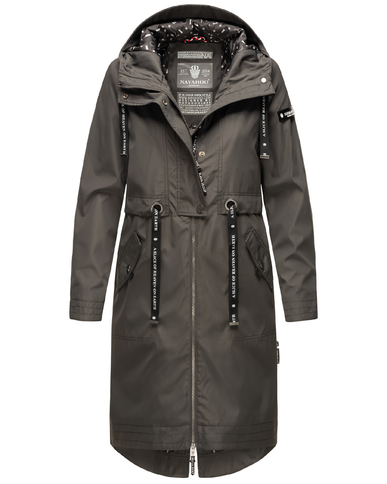 Dámský kabát s kapucí Josinaa Navahoo - ANTRACITE Velikost: XL